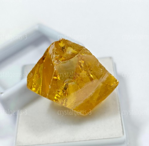 220 Ct Yellow Zircon Rough Uncut Shape for Loose Gemstone - Picture 5 of 6