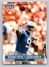1991 Pro Set Rodney Peete #152 Detroit Lions