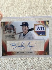 2015 PANINI USA STARS & STRIPES Bradley Zimmer AUTO LAUNDRY TAG ROOKIE 1 /5 SSP