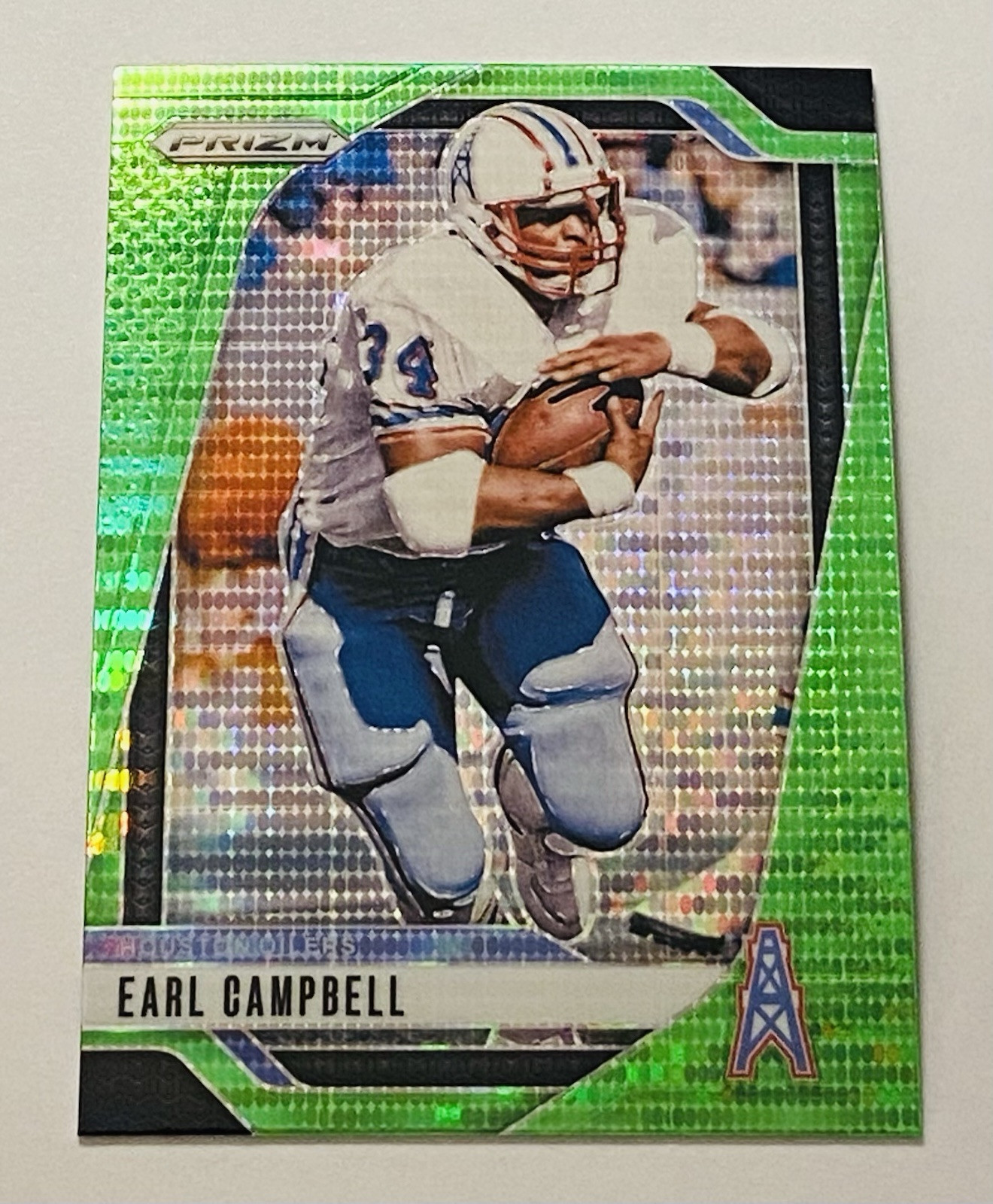 2024 Panini Prizm Earl Campbell Green Pulsar - Houston Oilers