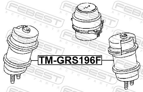 TM-GRS196F ENGINE MOUNT MOUNTING FRONT FEBEST FOR LEXUS IS II 250 AWD GSE25_ - Picture 3 of 6