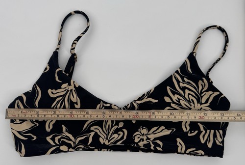 NWT L*Space High Tide Floral Bralette Swim Top Black Tan Sz M Chic Beach Sexy - Picture 11 of 12