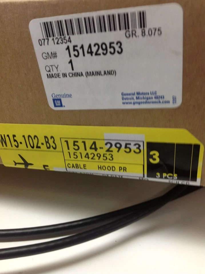 Chevrolet Silverado GMC Sierra Cadillac Escalade capô trava liberação cabo novo original de fábrica - Imagem 3 de 3