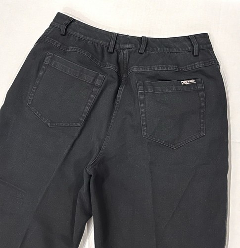 St. John schwarze hochtaillierte Denim klassische 5-Taschen gerades Beinjeans Größe 8 EUC - Bild 5 von 12