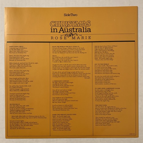 Rose Marie Christmas In Australia Vinyl LP Record Kyr Music 010 Import Holiday - Picture 4 of 8