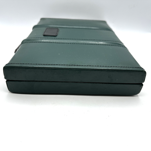 Vintage HIT Backgammon Set Brown and Green Leather Briefcase Set H.I.T - Picture 15 of 15