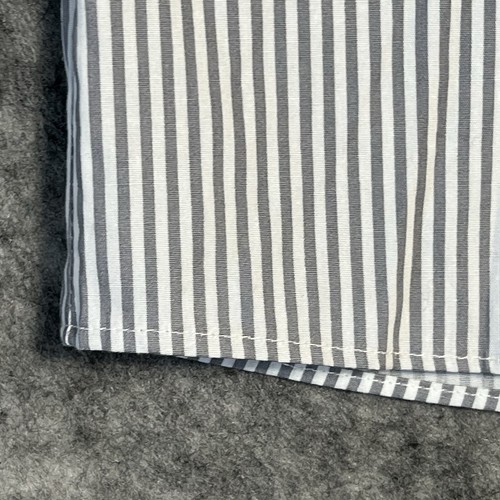 Jane and Delancey Shirt Women’ 1X Gray White Stripe Button Up Blouse 100% Cotton - Picture 13 of 18
