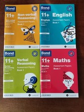 Bond 11+ Assessment papers Maths English Verbal Reasoning Non- verbal Reasoning 