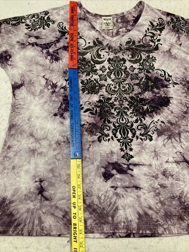 Vocal Tie Dye Purple Cap Sleeves Top Embellished SZ 3XL Hippie Bohemian - Picture 13 of 14