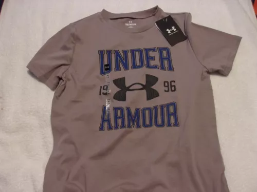 NWT Under Armour T, Boys M, XL, loose fit, gray, cotton blend