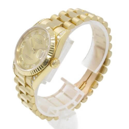 ROLEX Datejust Milliard Diamond W Wrist Watch 68238 Auto 18KYG gold Used Women - Picture 2 of 10