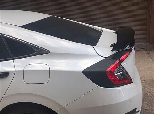 Lámpara trasera de fibra de carbono cubierta de luz trasera pegatina para Honda Civic 2016-2021 - Imagen 5 de 8