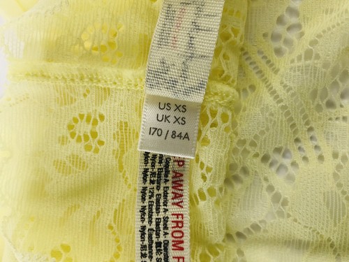 NUEVO Free People Encaje Teegan Bralette Amanecer Amarillo Precio de venta sugerido por el fabricante $38 Nuevo con etiquetas - Imagen 7 de 8