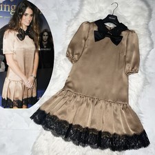 Authentic Dolce & Gabbana Short sleeve dress with ribbon & lace 36