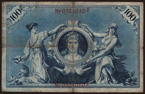 Germany - 1896 - 100 Mark - "VG-" #CO4469 - Picture 3 of 6