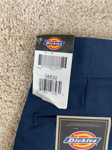 Vintage Dickies Original 874 Work Pants Men's 38x30 Relaxed Fit Tapered Leg Blue by Dickies, $27.96 - Photo 7