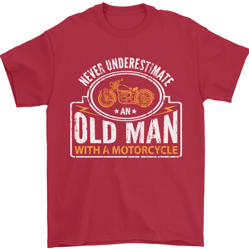 Old Man With a Motorcycle Biker Motorcycle Mens T-Shirt 100% Cotton - Picture 78 of 102