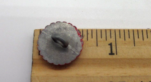 9/16" RED Painted Metal Daisy Flower Shank Back Buttons 12 pieces 14mm - Picture 5 of 5