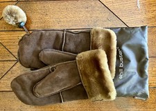 BROOKSTONE CHILL BUSTER 100 LEATHER SHELL MITTONS - 1 SIZE FITS MOST