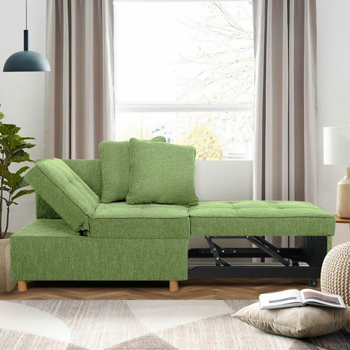 Folding Ottoman Sofa Bed Chair 4-in-1 Sleeper Sofa Adjustable Backrest Love seat - Picture 128 of 158