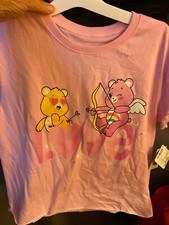 Care Bear Girls Pink Cheer  Funshine Bear Valentines Day Shirt