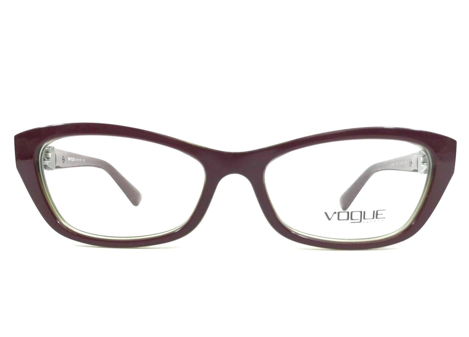 Оправа для очков Vogue VO2890 2231 Top Бордово-оливково-зеленая Кошачий глаз 51-16-135