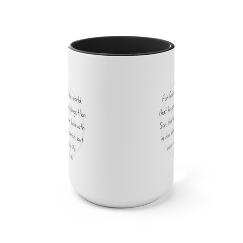 John 3:16 God Loved The World Accent Mug - Bild 7 von 25