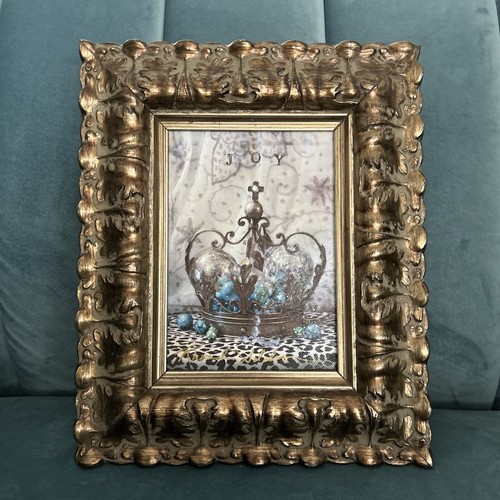 Rhonda Addison firmata OOAK incorniciata impreziosita a mano SPARKLY CROWN ART: JOY - Foto 2 di 5