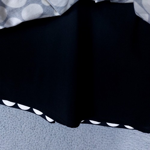 Talbots A-Line Skirt Women 30W Black White Polka Dot Midi Stretch Pleated Preppy - Picture 8 of 10