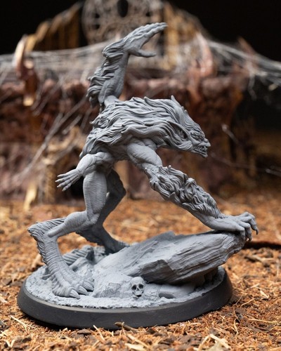 Draegloth Warewolf Monster DnD TTRPG Miniatur 50mm für 32mm Scale Resin 14K - Bild 8 von 8