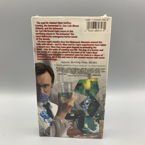 Bride Of Re-Animator - Live Home Video VHS (Unrated) - 68972 Lovecraft Yuzna - Picture 3 of 11