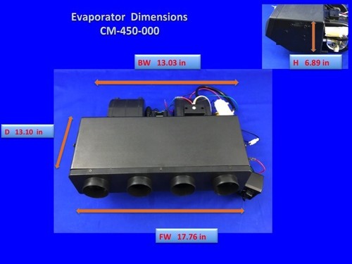 UNIVERSAL UNDERDASH AIR CONDITIONER A/C KIT 450 14X20 & ELEC-HARNESS BLUE CHROME - Bild 2 von 12