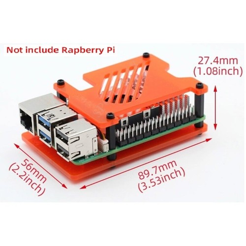 Active Coolers Translucent Acrylic Case for RPi 5 Development Board Accessories - Afbeelding 8 van 12