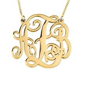 oNecklace ® Large Gold Monogram Necklace Gold Plated 1.5″ Monogrammed Pendant oNecklace ® Large Gold Monogram Necklace Gold Plated 1.5″ Monogrammed Pendant