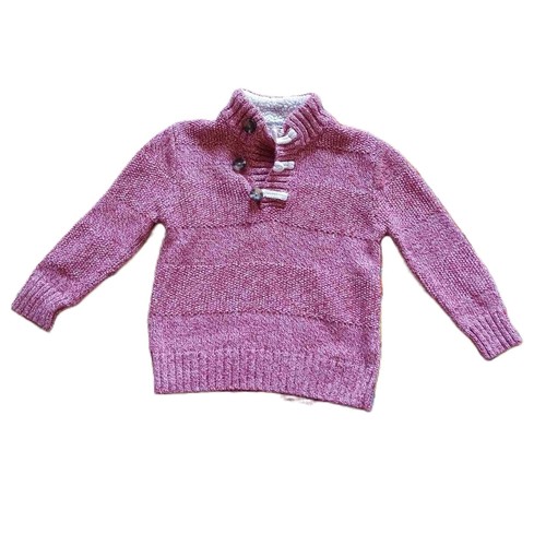 Cat Jack Red Long Sleeve High Collar 3 Button Knit Sweater Unisex Kids Size 4T