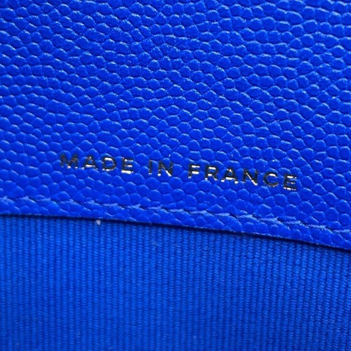 CHANEL Matelasse Classic Long Flap Wallet Calfskin Blue AP0241 - Picture 13 of 13