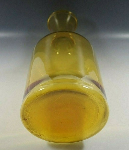 EMPOLI GLASS ITALY MODERN 14" BOTTLE VASE YELLOWISH COLOR - Picture 4 of 5