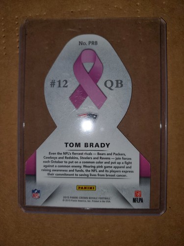 2015 Crown Royale Tom Brady Pink Ribbon  Breast Cancer Die-Cut  - Bild 2 von 4