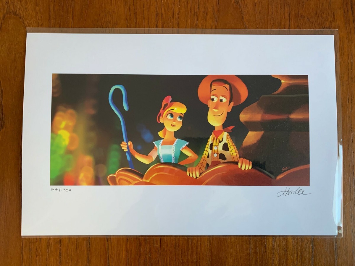 RARE Disney Pixar Toy Story 4 Crew Gift Signed Poster Limited