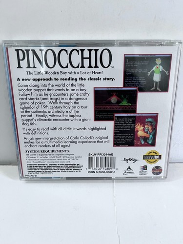 Pinocchio The Little Wooden Boy with a lot of Heart CD-ROM For Windows - Picture 4 of 5