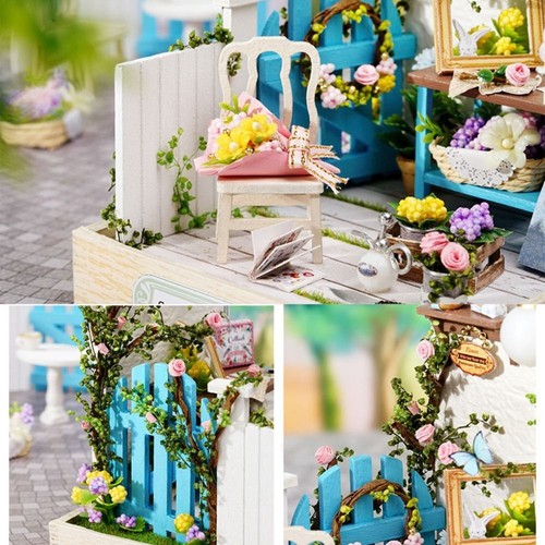Assemble Doll House DIY Furniture Box Gift Miniature Dollhouses Kit Children - Picture 9 of 14