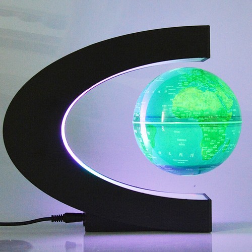 3" Magic Floating Globe World Map Magnetic Levitation LED Multi-color Changing - Picture 11 of 12