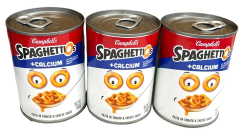 Campbell's Spaghetti O's Original Canned Pasta Plus Calcium 15.8 oz ( 3 Cans )