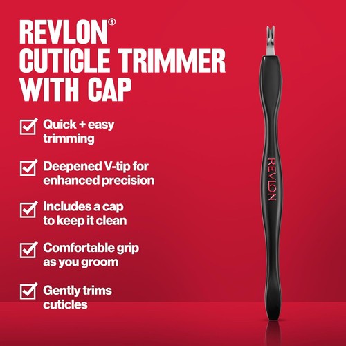 Cuticle Trimmer with Cap by Revlon, Cuticle Remover Tool, Nail Care, High Precis - Picture 3 of 8