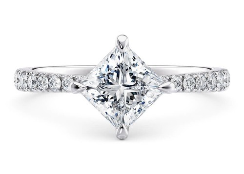 Certified 2.0 Ct Princess cut Diamond Solitaire Ring 14K Lab Grown G/VS2 IGI/GIA - Bild 9 von 11