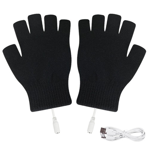 USB Heating Gloves Fingerless Winter Mittens Constant Temperature Hand Protector - Picture 13 of 15