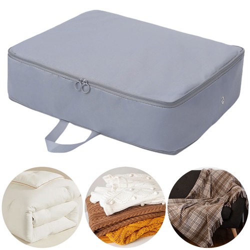Compression Packing Cubes with Zipper Comforter Storage Bags Closet Organizers - Picture 3 of 9