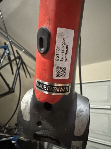 57cm Cannondale Slice Carbon Rim Brake TT Triathlon Frameset CRACKED FOR PARTS - Picture 10 of 12