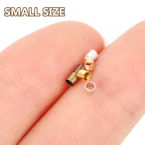 2500 Pcs Beaded Fixing Tube Jewelry Crimp Beads for Making Supplies Crimping - Picture 4 of 12