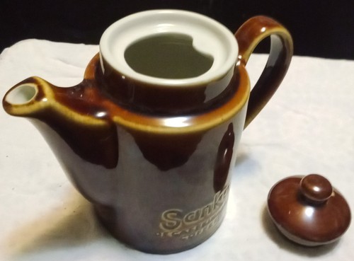 Vtg Lot Of 6 Individual Pottery Sanka Instant Coffee Pot #1896 Hall Pottery DB - Picture 5 of 13